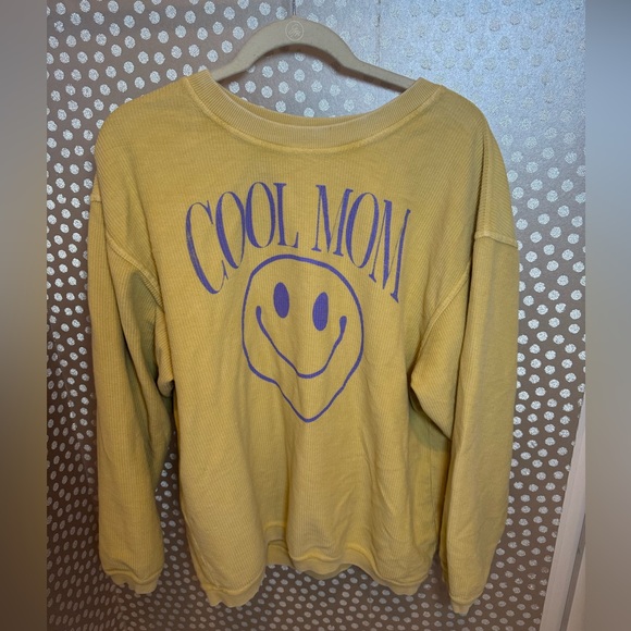 Chicka-D Tops - Cool Mom Yellow Sweatshirt